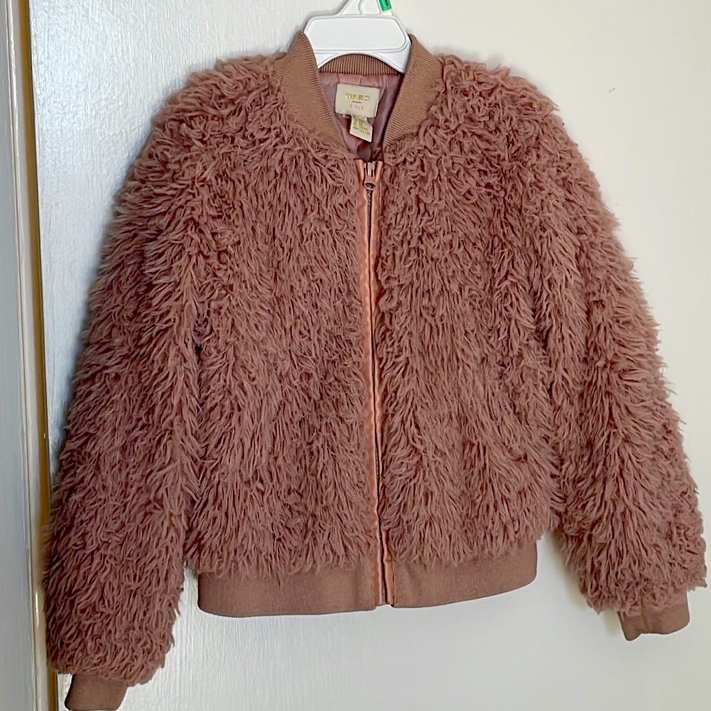 Shaggy pink jacket